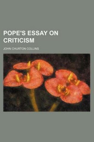 Cover of Pope's Essay on Criticism