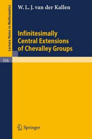 Cover of Infinitesimally Central Extensions of Chevalley Groups