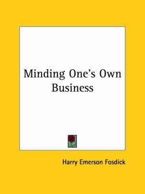 Cover of Minding One's Own Business