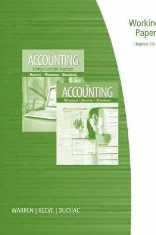 Cover of Working Papers, Chapters 14-26 for Warren/Reeve/Duchac's Accounting, 24th