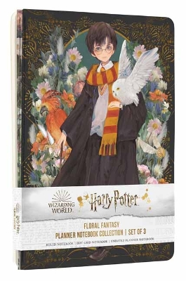 Book cover for Harry Potter: Floral Fantasy Planner Notebook Collection (Set of 3)
