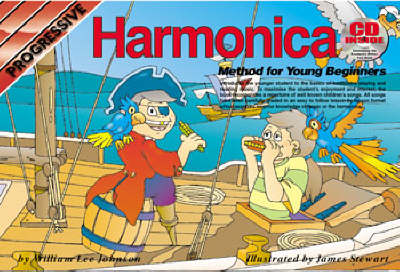 Book cover for Progressive Harmonica Method for Young Beginners
