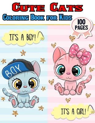Book cover for Cute Cats Coloring Book for Kids