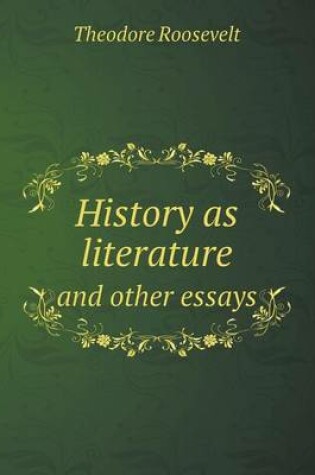 Cover of History as Literature and Other Essays