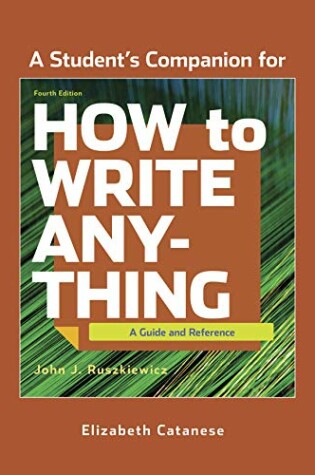 Cover of A Student's Companion for How to Write Anything