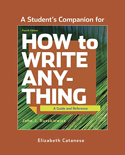 Book cover for A Student's Companion for How to Write Anything