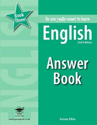 Book cover for So you really want to learn English Book 3 Answer Book