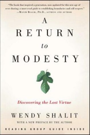 Cover of A Return to Modesty