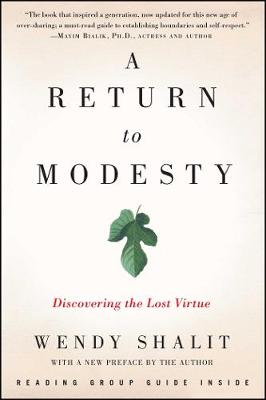 Book cover for A Return to Modesty