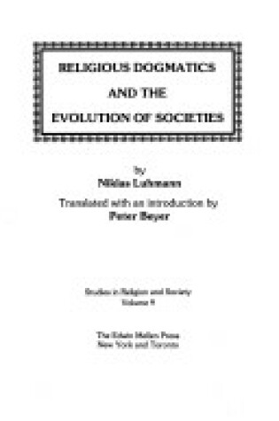 Cover of Religious Dogmatics and the Evolution of Societies