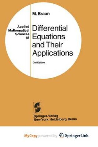 Cover of Differential Equations and Their Applications