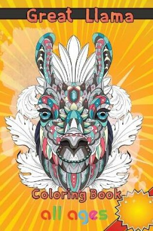 Cover of Great Llama Coloring Book all ages