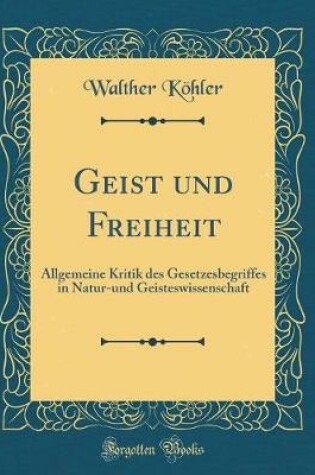 Cover of Geist Und Freiheit