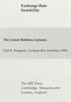 Book cover for Exchange-Rate Instability