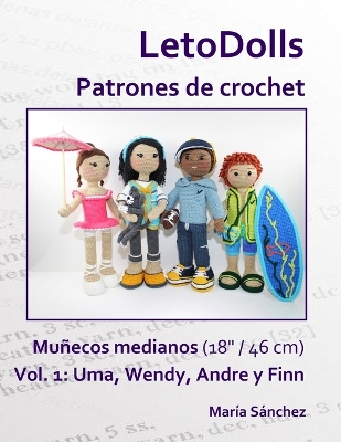 Cover of LetoDolls Patrones de crochet Muñecos medianos (18" / 46 cm) Vol. 1