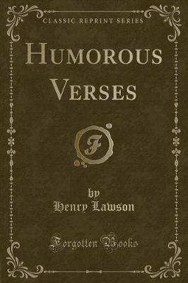 Book cover for Humorous Verses (Classic Reprint)