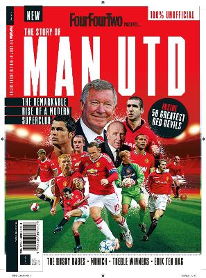 Book cover for FourFourTwo: The Story of Manchester United - read about the incredible evolution of the biggest football club on earth, from humble beginnings to trophy-laden success