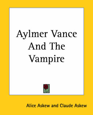 Book cover for Aylmer Vance and the Vampire