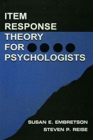 Cover of Item Response Theory for Psychologists