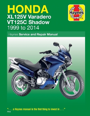 Book cover for Honda XL125V Varadero & VT125C Shadow (99-14)