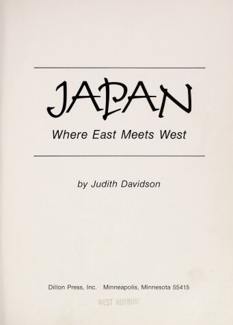 Book cover for Japan, Where East Meets West