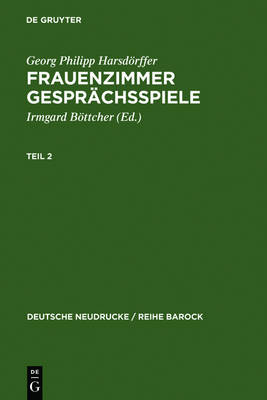 Book cover for Frauenzimmer Gesprachsspiele Teil 2