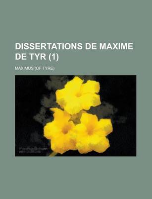 Book cover for Dissertations de Maxime de Tyr (1)