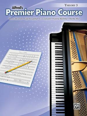 Book cover for Alfred's Premier piano course theory 3