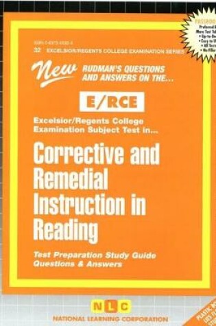 Cover of CORRECTIVE AND REMEDIAL INSTRUCTION IN READING