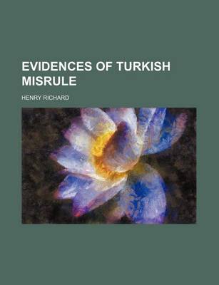 Book cover for Evidences of Turkish Misrule