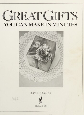 Book cover for Great Gifts You Can Make in Minutes