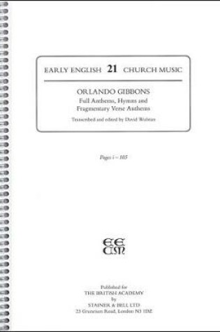 Cover of Early English Church Music