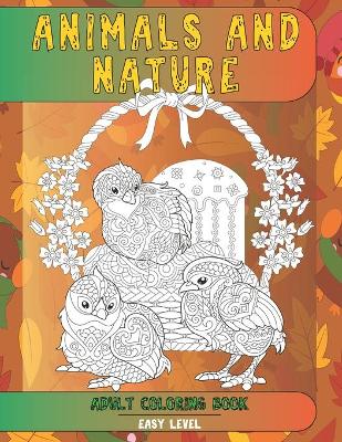 Cover of Adult Coloring Book Animals and Nature - Easy Level