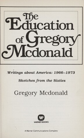 Book cover for The Education of Gregory McDonald