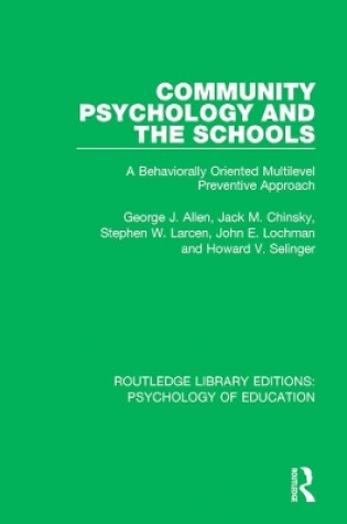 Cover of Community Psychology and the Schools