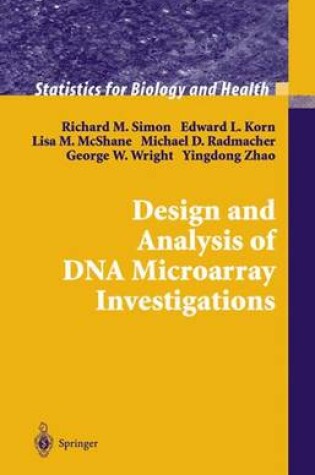 Cover of Design and Analysis of DNA Microarray Investigations