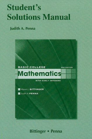 Cover of Student Solutions Manual for Basic College Mathematics with Early Integers