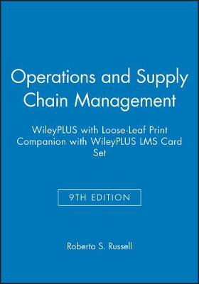 Book cover for Operations and Supply Chain Management, 9e Wileyplus with Loose-Leaf Print Companion with Wileyplus Lms Card Set