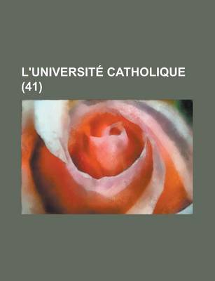 Book cover for L'Universite Catholique (41)