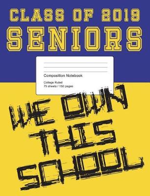 Book cover for Class of 2019 Purple and Gold Composition Notebook