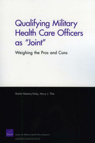Cover of Qualifying Military Health Care Officers as "Joint"