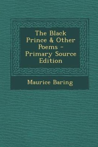 Cover of The Black Prince & Other Poems