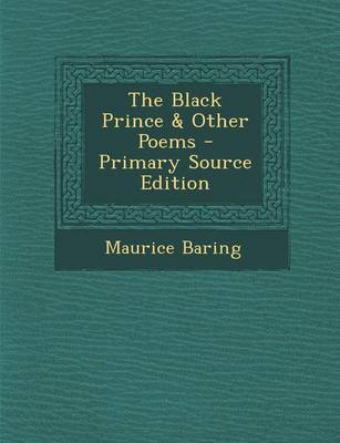 Book cover for The Black Prince & Other Poems