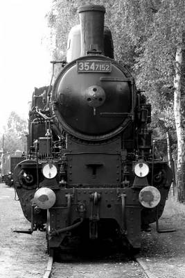 Book cover for Steam Engine Locomotive in Black and White