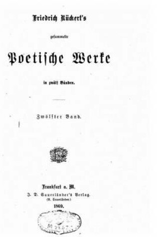 Cover of Gesammelte poetische Werke