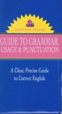 Book cover for Random House Gde Grammar Usage Pckt