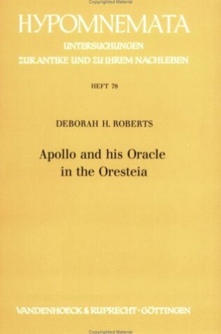 Cover of Apollo and His Oracle in the "Oresteia"