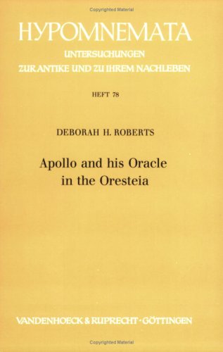 Book cover for Apollo and His Oracle in the "Oresteia"