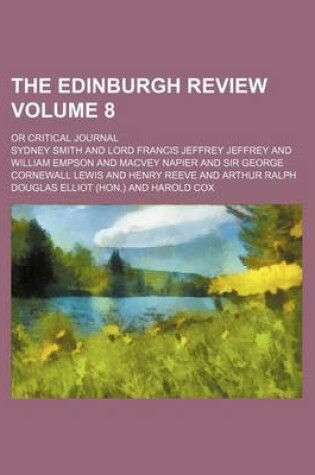 Cover of The Edinburgh Review Volume 8; Or Critical Journal