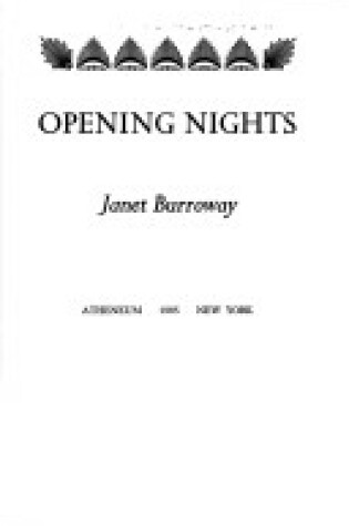 Cover of Opening Nights